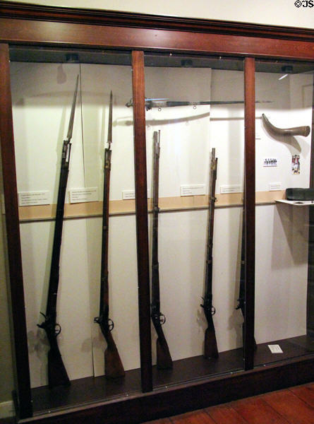 Revolutionary War firearms at John Cabot House. Beverly, MA.