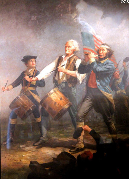 Spirit of 1776 painting (1880) by Archibald Willard at Abbot Hall. Marblehead, MA.