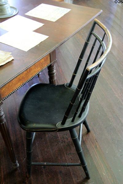 Sidechair in office at Jeremiah Lee Mansion. Marblehead, MA.
