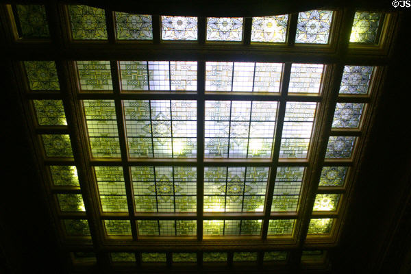 Stained glass ceiling in House of Delegates in Maryland State Capital. Annapolis, MD.