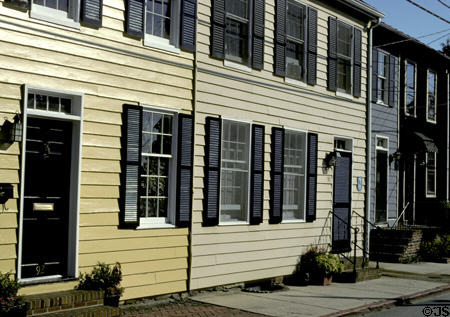Wooden colonial houses on East St. Annapolis, MD.