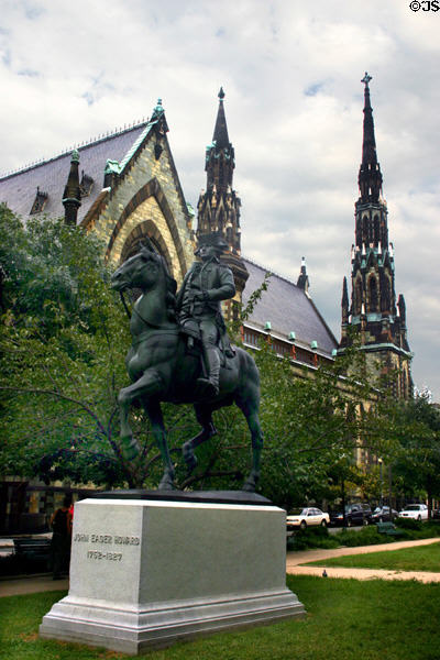 Statue of John Eager Howard (1752-1827) beside Mount Vernon Place United Methodist Church. Baltimore, MD.