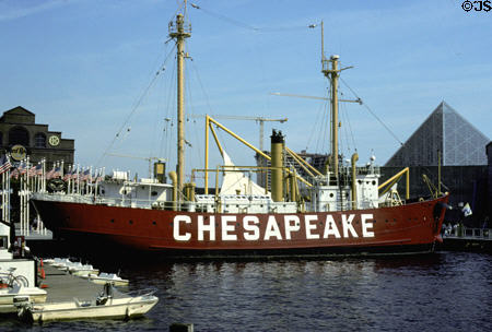 Lightship 116 Chesapeake (1930) at Baltimore Maritime Museum. Baltimore, MD.