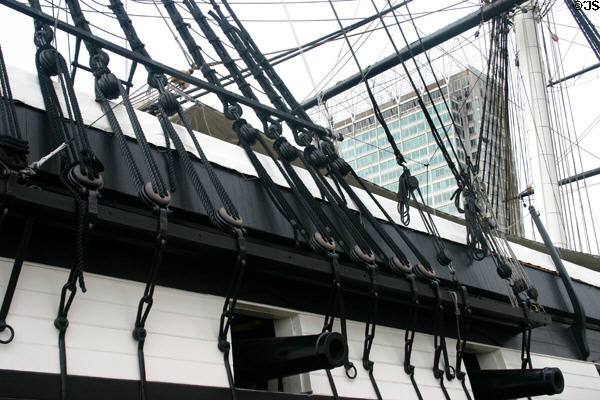 Canon ports of USS Constellation. Baltimore, MD.