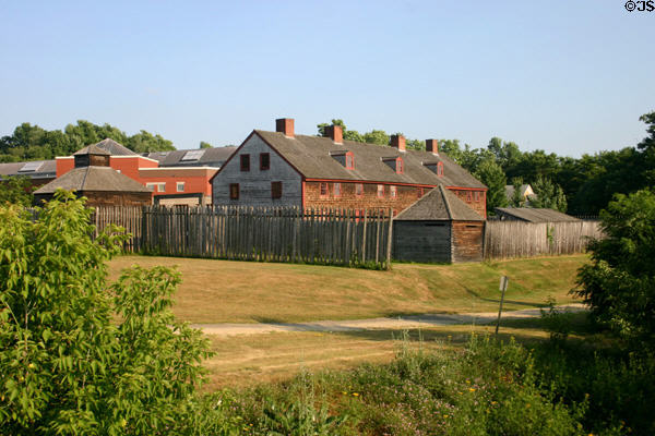 Old Fort Western (1754) is the US's oldest surviving wooded fort. Augusta, ME.