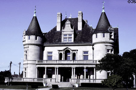 Col. Frank Hecker Jr. Mansion (1891) at 5510 Woodward (now Danish consulate). Detroit, MI. Style: Chateau. Architect: Louis Kamper. On National Register.