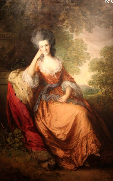 Portrait of Lady Anne Hamilton (1777-80) by Thomas Gainsborough at Detroit Institute of Arts. Detroit, MI.