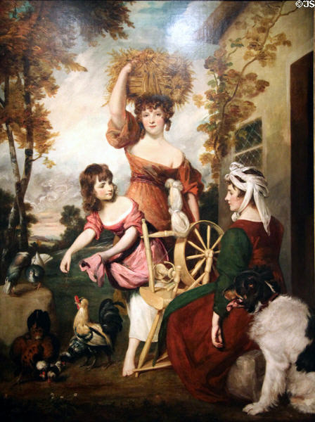 The Cottagers painting (1788) by Joshua Reynolds at Detroit Institute of Arts. Detroit, MI.