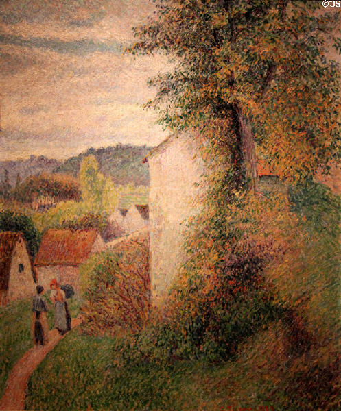 The Path painting (1889) by Camille Pissarro at Detroit Institute of Arts. Detroit, MI.