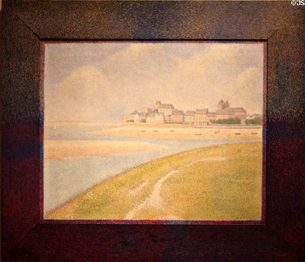 View of Le Crotoy from Upstream painting (1889) by George Seurat at Detroit Institute of Arts. Detroit, MI.