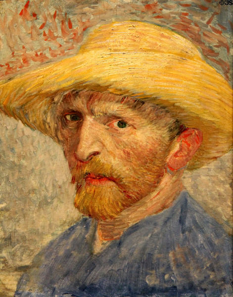 Self-portrait (1887) by Vincent van Gogh at Detroit Institute of Arts. Detroit, MI.