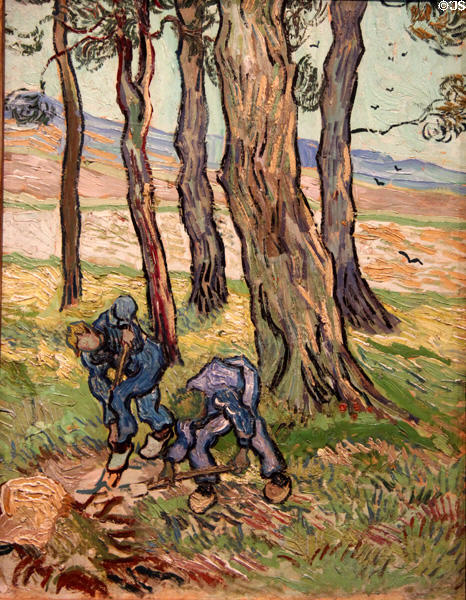 Diggers painting (1889) by Vincent van Gogh at Detroit Institute of Arts. Detroit, MI.
