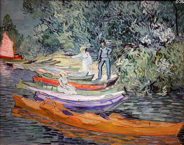 Bank of the Oise at Auvers painting (1890) by Vincent van Gogh at Detroit Institute of Arts. Detroit, MI.