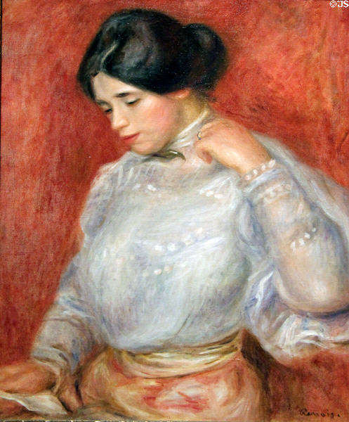 Graziella portrait (1896) by Pierre-Auguste Renoir at Detroit Institute of Arts. Detroit, MI.