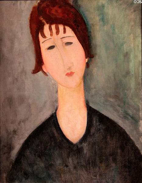 Portrait of a Woman (1917-20) by Amedeo Modigliani at Detroit Institute of Arts. Detroit, MI.