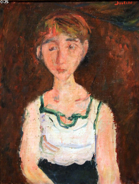 Little Girl painting (1918-29) by Chaim Soutine at Detroit Institute of Arts. Detroit, MI.