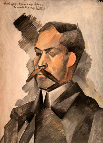Portrait of Manuel Pallares (1909) by Pablo Picasso at Detroit Institute of Arts. Detroit, MI.