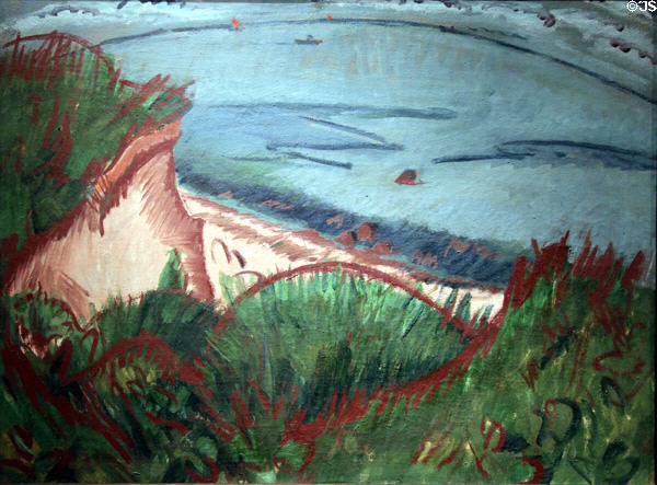 Coastal Landscape on Fehmarn painting (c1913) by Ernst Ludwig Kirchner at Detroit Institute of Arts. Detroit, MI.