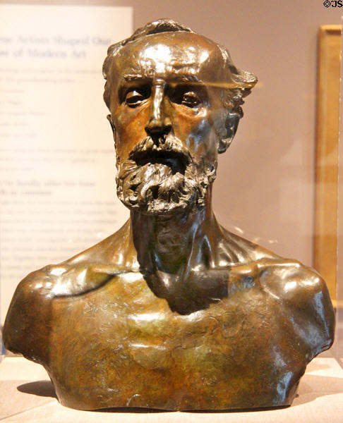 Bust of Aimé-Jules Dalou (1883) by Auguste Rodin of France at Detroit Institute of Arts. Detroit, MI.