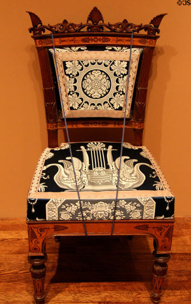 Upholstered side chair (c1832-5) from Italy at Detroit Institute of Arts. Detroit, MI.