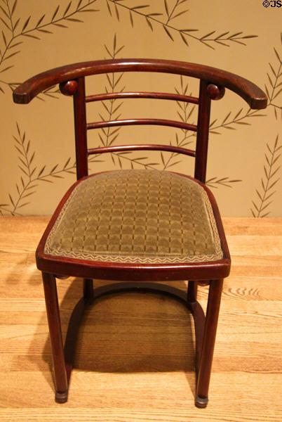 Side chair (c1900) by Josef Hoffmann & made by J.&J. Kohn of Vienna, Austria at Detroit Institute of Arts. Detroit, MI.