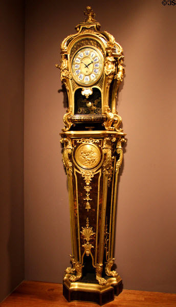 Pedestal clock (c1720) from France at Detroit Institute of Arts. Detroit, MI.