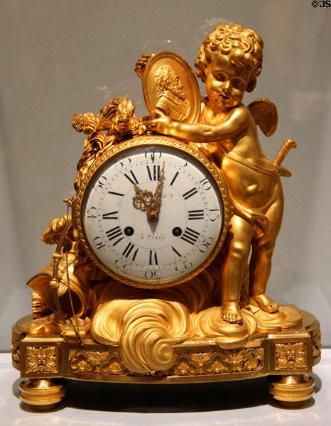 Mantel clock (c1780) by Jean-Baptiste-François Cronier from France at Detroit Institute of Arts. Detroit, MI.