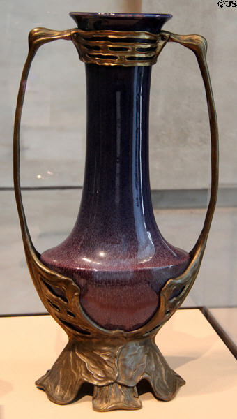 Porcelain vase with two handles (c1900) by Otto Eckmann of Royal Porcelain Manuf., Berlin, Germany at Detroit Institute of Arts. Detroit, MI.