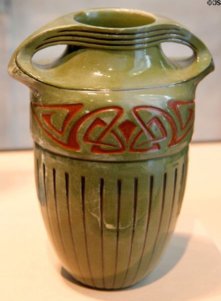 Stoneware vase (1903) by Henry van de Velde of Westerwald Art Pottery, Höhr, Germany at Detroit Institute of Arts. Detroit, MI.