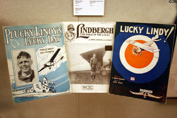 Lucky Lindy sheet music (1927) at Henry Ford Museum. Dearborn, MI.