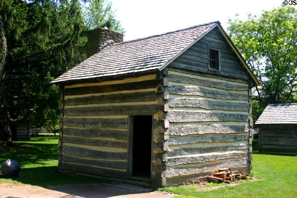 William Holmes McGuffey log cabin birthplace (1790) where the author of the 