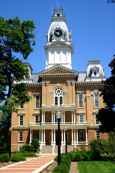 Central Hall (1906) at Hillsdale College. Hillsdale, MI. Style: Second Empire.