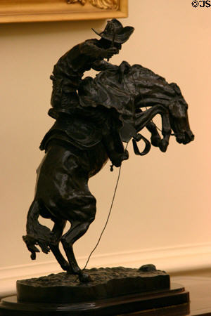 Bronco Buster statue reproduction after Frederic Remington in Gerald R. Ford Presidential Museum Oval Office replica. Grand Rapids, MI.