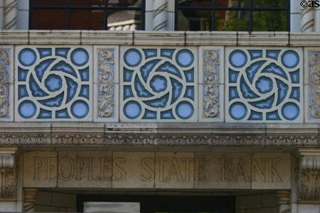 People's State Bank building portal detail. Holland, MI.