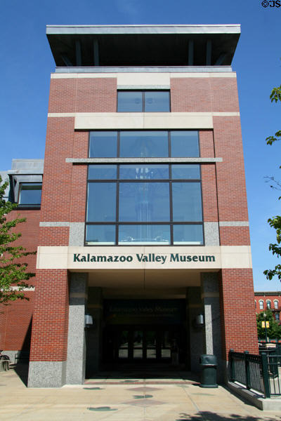 Entrance of Kalamazoo Valley Museum. Kalamazoo, MI.