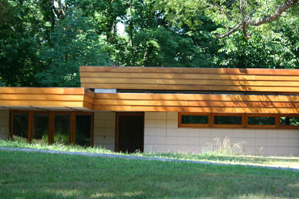 Wood roof trim of Wright's Eric Pratt House. Kalamazoo, MI.