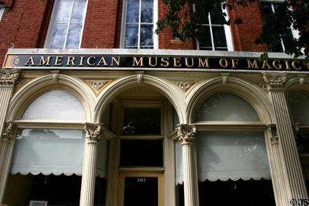 American Museum of Magic building entrance. Marshall, MI.