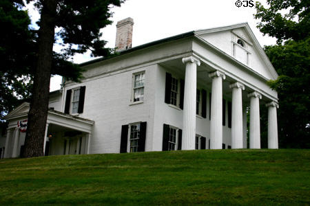 Fitch-Gorham-Brooks house (c1840) (310 N Kalamazoo Rd.). Marshall, MI. Style: Greek Revival. Architect: Richard M. Upjohn. On National Register.
