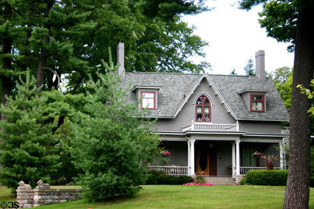 Lawrence-Walker/Zettel house (1857) (400 N Kalamazoo Rd.). Marshall, MI. Style: Gothic Revival.