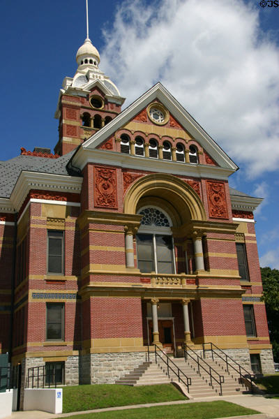 Lenawee County Courthouse (1885) (301 N. Main St.). Adrian, MI. Style: Romanesque Revival. Architect: Edward O. Fallis.