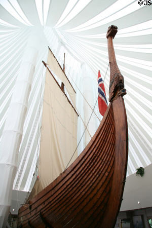 Viking ship replica (1970s) at Heritage Hjemkomst Interpretive Center. Moorhead, MN.