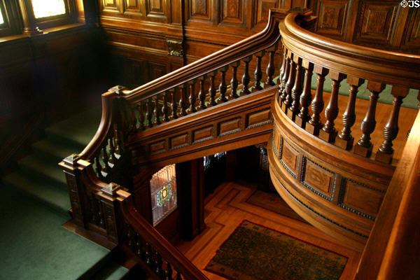 Grand staircase of James J. Hill House. St. Paul, MN.