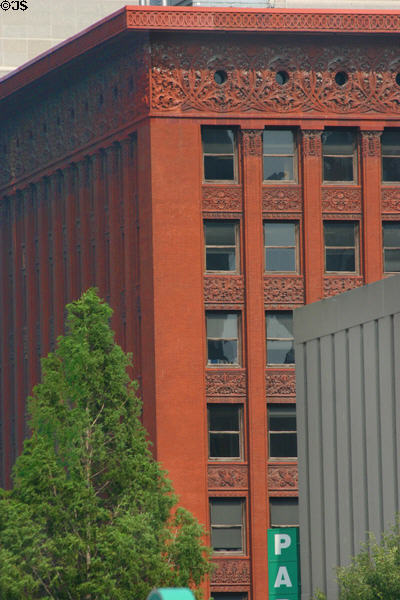 Upper story Terra Cotta details of Wainwright Building. St Louis, MO.