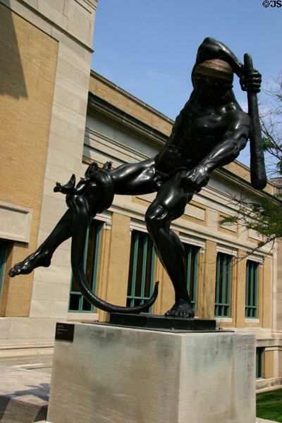 Bronze Hercules & Hydra (1921-30) by Mathias Gasteiger outside St. Louis Art Museum. St Louis, MO.