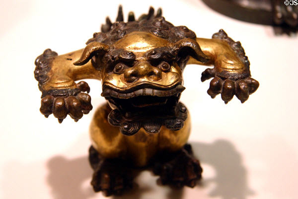 Chinese covered censer in shape of mythical beast (14thC) at St. Louis Art Museum. St Louis, MO.