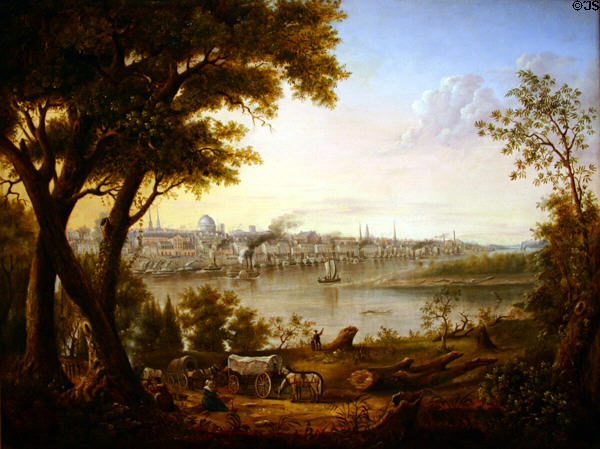 Painting of St. Louis (1846) by Henry Lewis at St. Louis Art Museum. St Louis, MO.