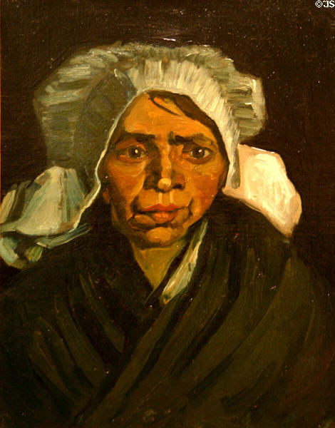 Head of Peasant Woman (1884) by Vincent van Gogh at St. Louis Art Museum. St Louis, MO.