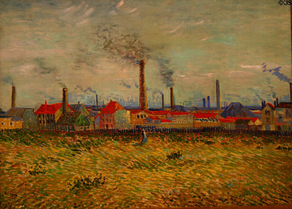 Factories at Asnière (1887) by Vincent van Gogh at St. Louis Art Museum. St Louis, MO.