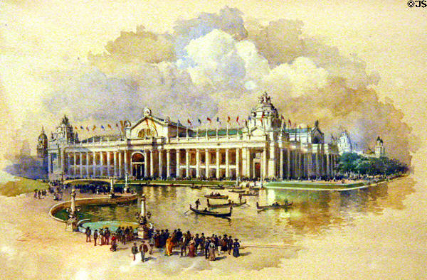 Print of St Louis World's Fair (1904) Palace of Electricity at Missouri History Museum. St Louis, MO.