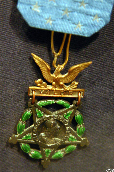 Congressional Medal of Honor commemorating Lindbergh's 1927 New York to Paris flight at Missouri History Museum. St Louis, MO.